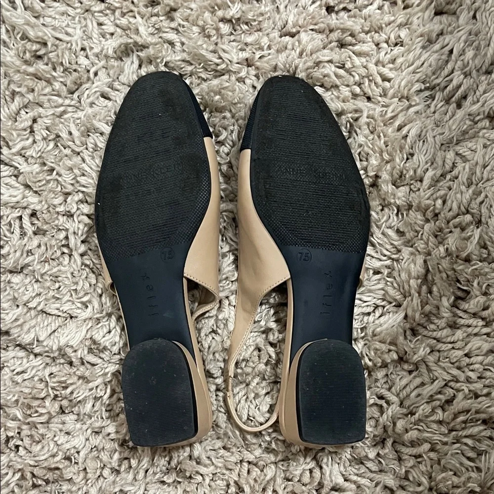 Anne Klein Beige and Black Flats - Picture 6 of 6